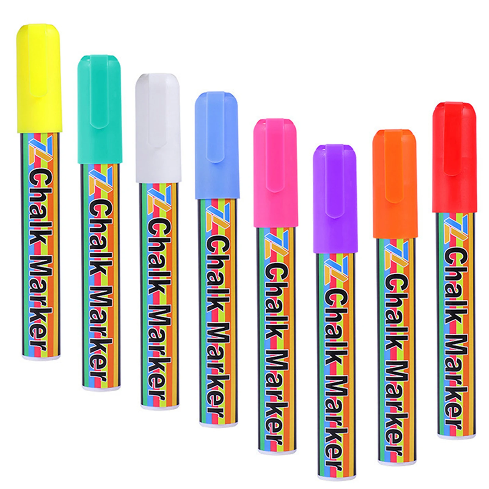 

8pcs 6mm Erasable Whiteboard Liquid Highlighter Paint Fluorescent Chalk Pens Window Art Led Assorted Colors Chalkboard Markers