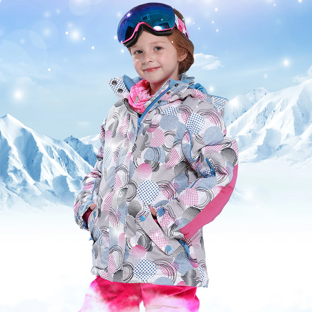 Boys Girls Snowsuit Snowboarding Waterproof Thick Outdoor Sports Jacket Pants Kids Clothes Children Ski Suit Set for Winter