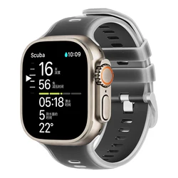 Premium Silicone Watch Strap - Flexible and Durable Wristband Accessory - 44mm - 45mm - 46mm - 49mm (Black)