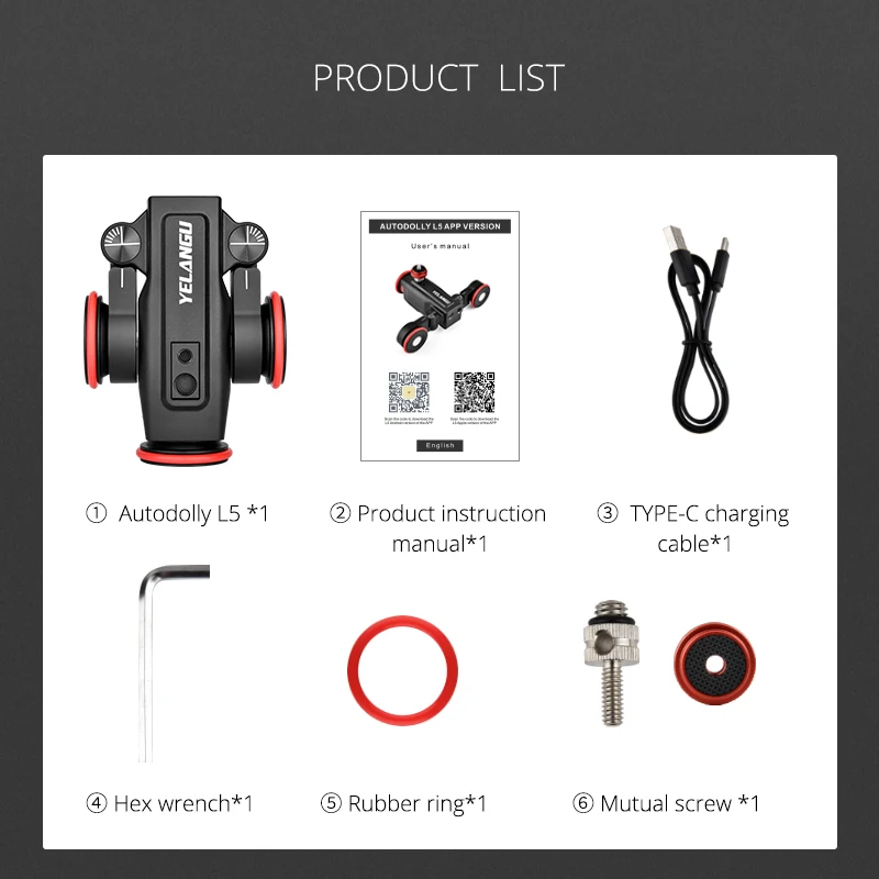 Yelangu l5 Motorizada Câmera Slider Automático de Vídeo Dolly Sistema Ferroviário do Carro para Dslr Câmera Telefone com Controle Remoto - Image 2