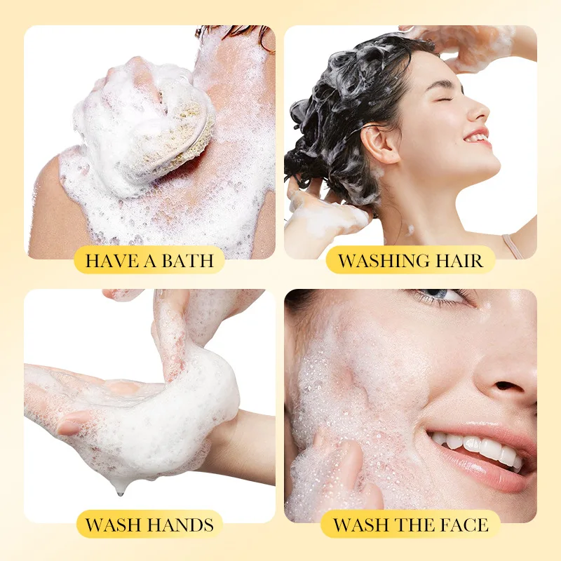 1Box Sulfur Anti Mite Soap Cleansing the Body Handmade Soap Turmeric Acid Kojico Foam Moisturize Control Oil And Prevent Dry