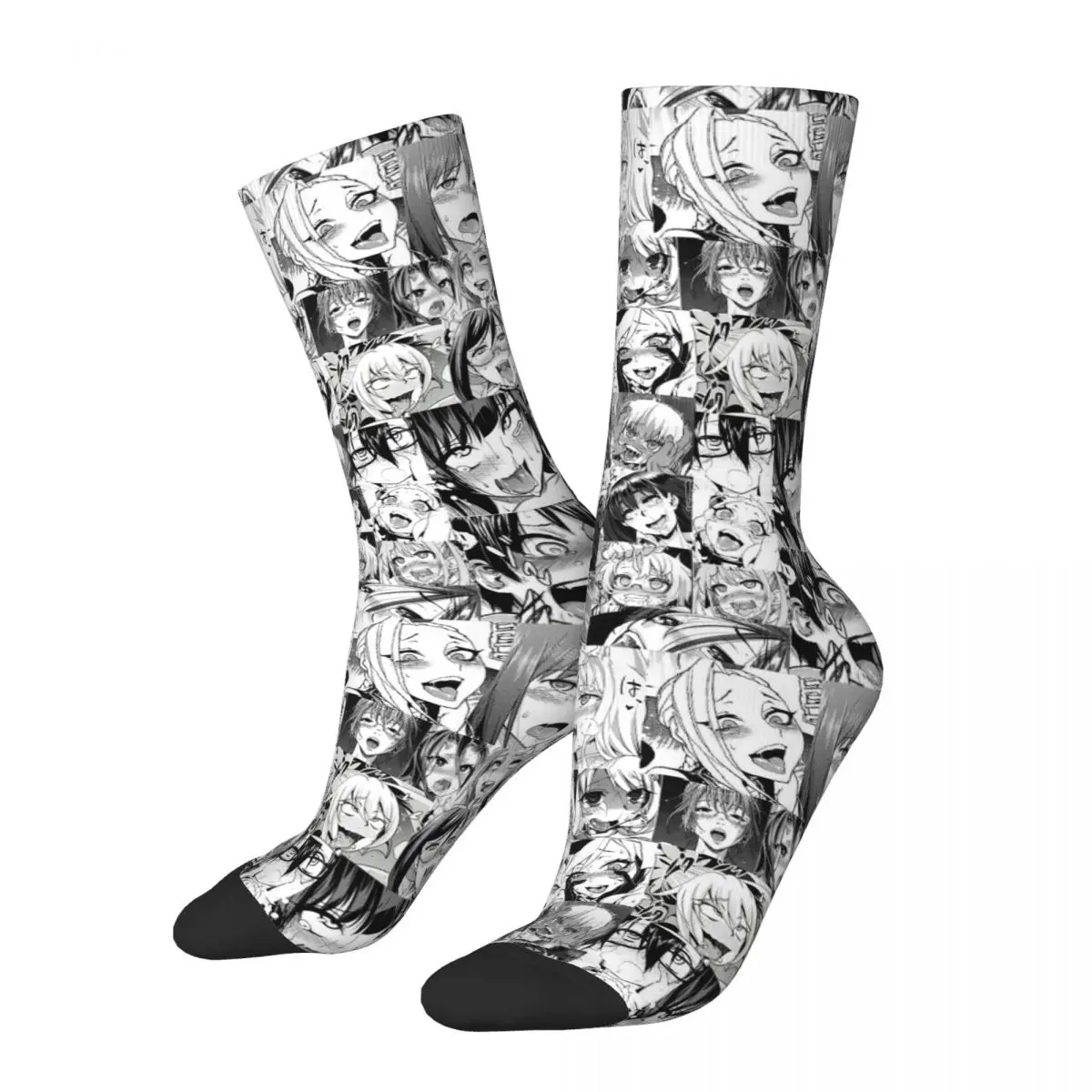 

Christmas Gift Idea Winter Warm Unisex Otaku Lewd Waifu Manga Girl C-m Face Socks Ecchi Merchandise Non-slip Sports Socks Cotton