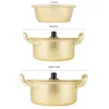 Korean Ramen Noodle Pot Aluminum Stockpot Soup Pot Small Hot Pot W Lid Fast Heating Noodle Cooking Pan Kitchen Cookware 6