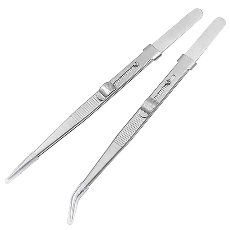 Stainless steel diamond jewelry tweezers gemstone pincette with adjustable antislip lock jewelry tweezer hand tools precision tweezers,tweezer tool