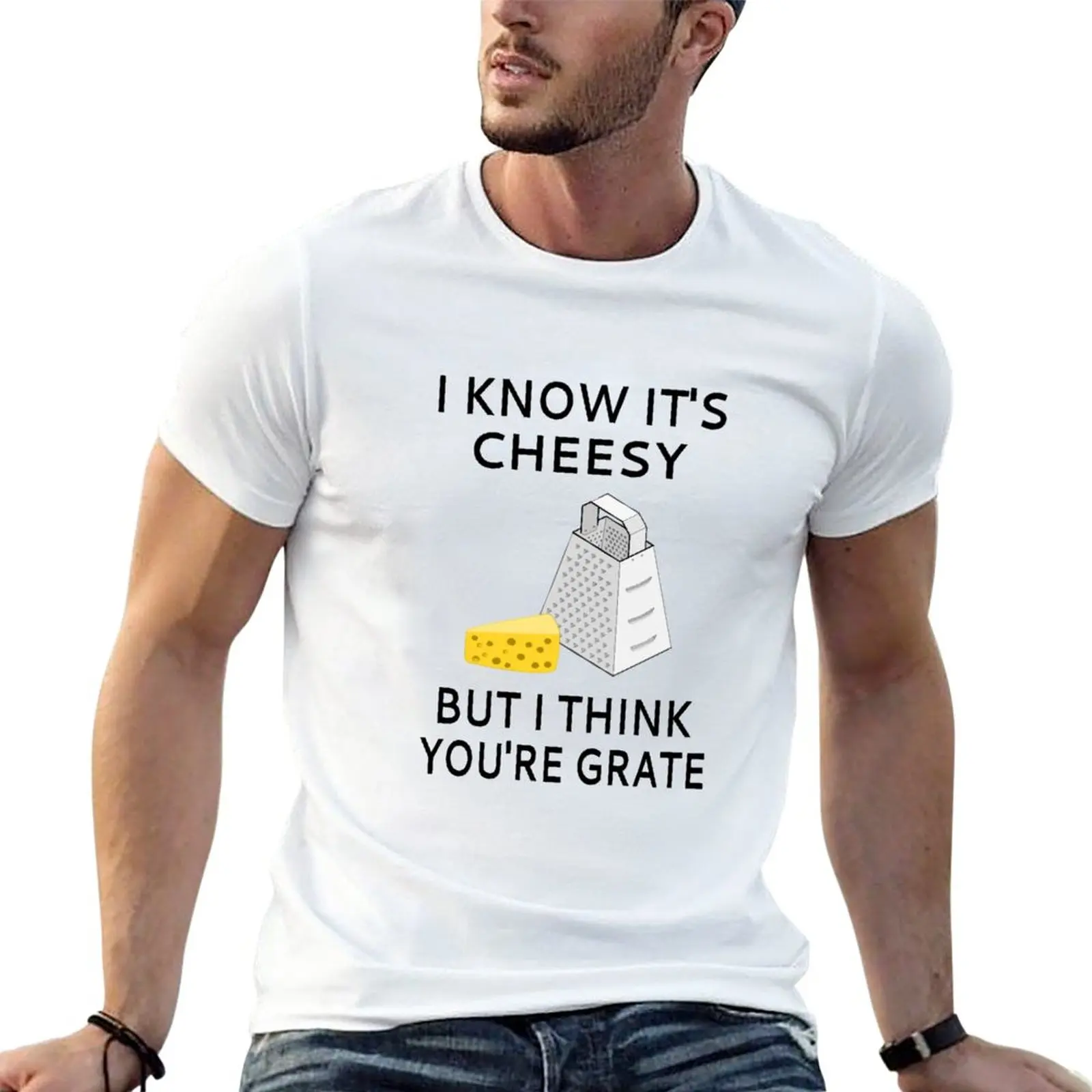 

New I Know It's Cheesy But I Think You're Grate T-Shirt boys animal print shirt t-shirts man mens graphic t-shirts pack