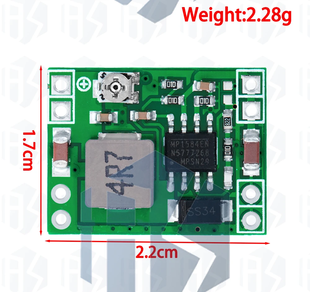 3a 5a DC-DC Buck Step-Down-Strom versorgungs modul 5V-12V 24V bis 5V 3,3 V 9V 12V Fest ausgang Hochs trom mini560 mini360 mp1584e – Detail 17