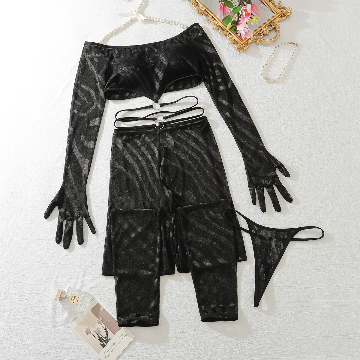 Sexy Clothes Women Lingerie Hot  See Through Mesh Sexy Outfits Costumes Call Of The Night Adult  Full Body