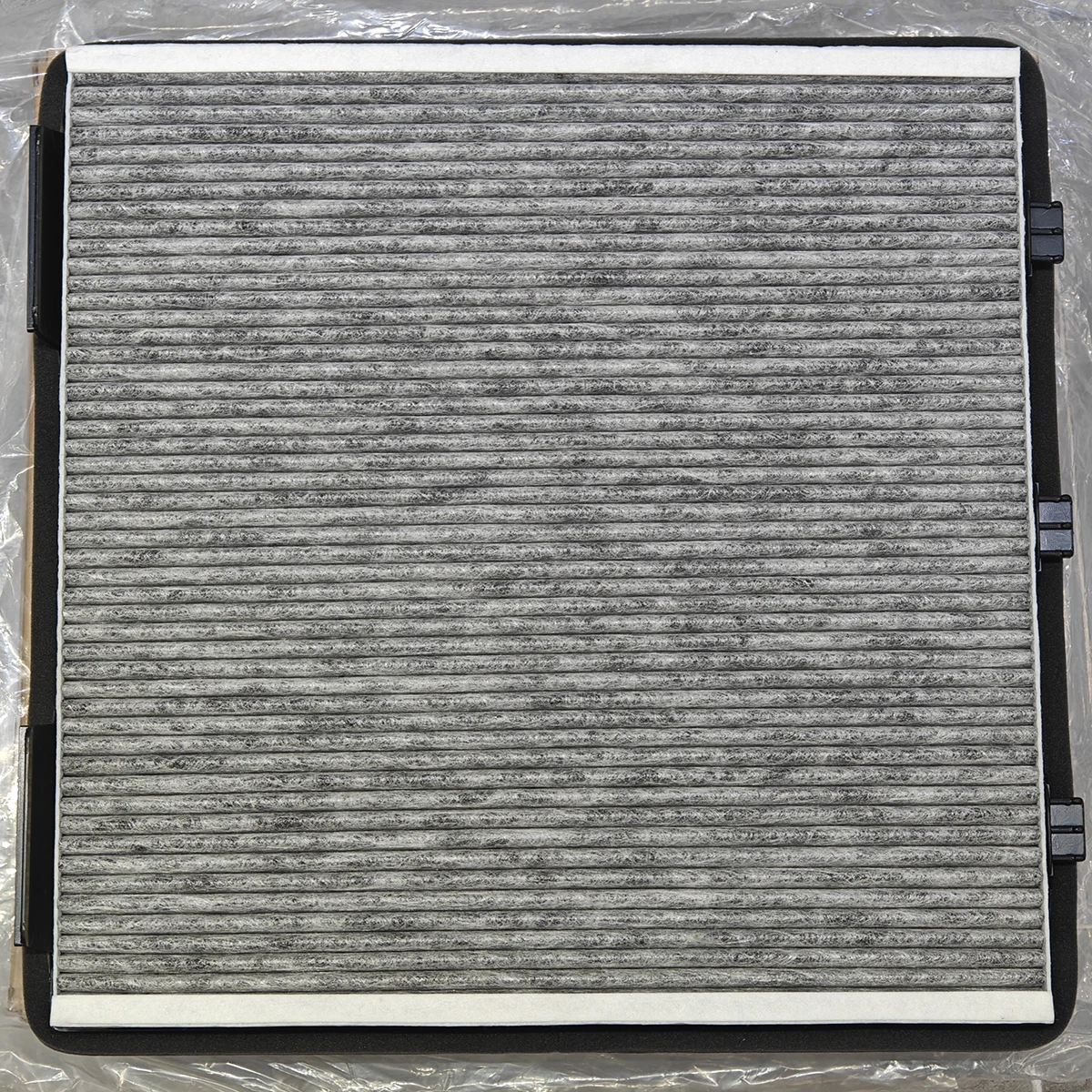 Achterzijde van het actieve koolstof of HEPA filter