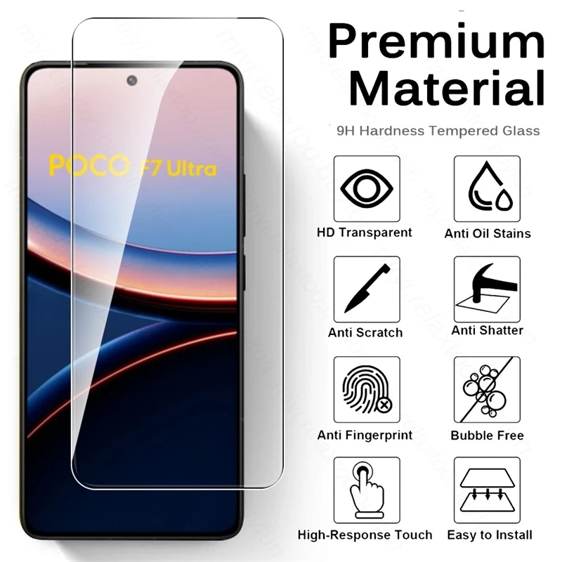8-in-1 Full Screen Tempered Glass Protector Case with Camera Protective Glass