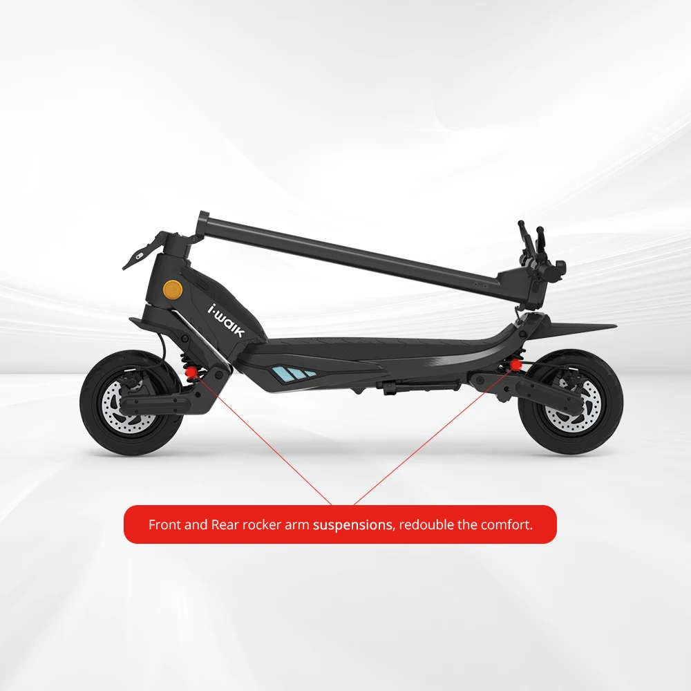 1000W Dual Motor Off-Road Scooter 20Ah Foldable Two Wheel Electric Scooter