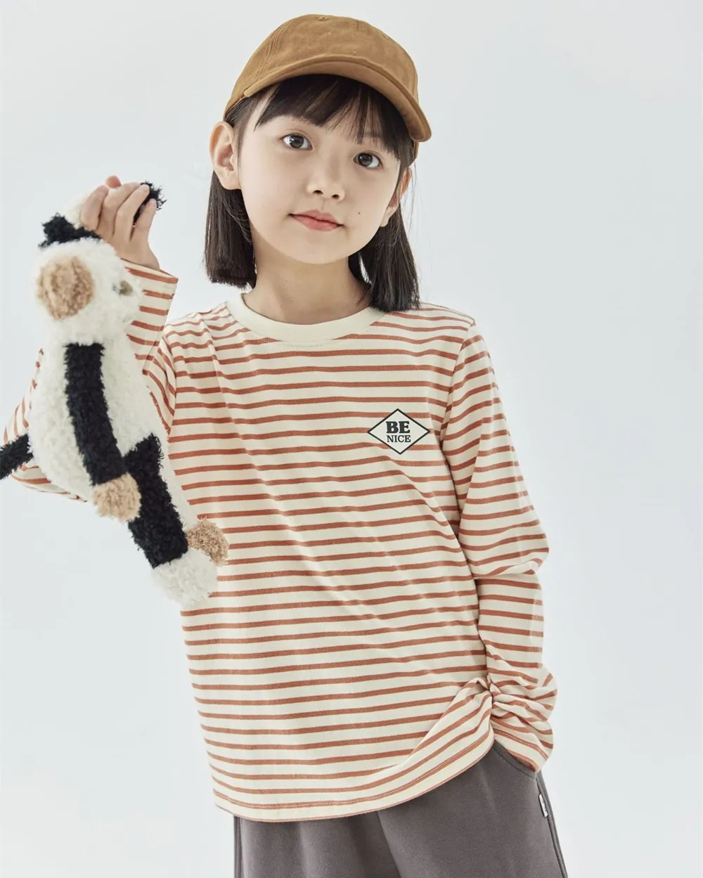 

kids tops autumn Boys and girls' striped pattern long sleeved T-shirt Soft Glutinous Knitted Pullover