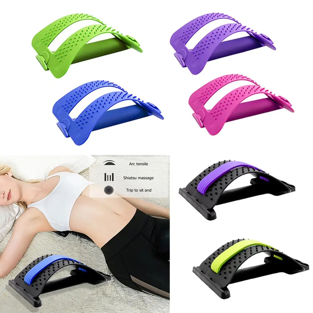 Back Waist Stretch Equipment Massager Magic Stretcher Fitness Support Relaxation Spine Pain Relief Chiropractor Messager | Красота и