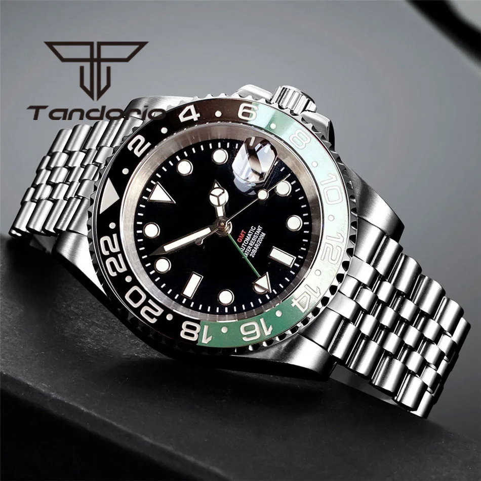 Tandorio NH34A GMT 200m Waterproof Automatic Wristwatch for Men