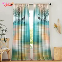 Ombre Elk Blackout Curtains Window Curtains For Living Room Bedroom Kitchen Door Doorways Curtain Elegant Boho Home Decoration 1