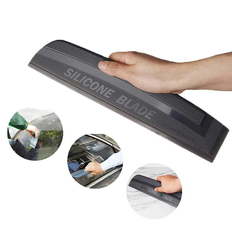 Silicone Squeegee Soft Handy Non-Scratch No Noise No Damage Paint Car Wrap Tools Supplies For Water Window Wiper Drying Blade