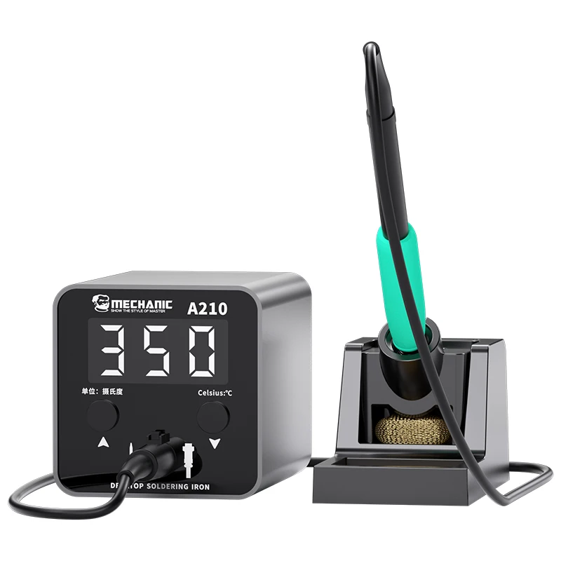 MECHANIC A210 Desktop Soldering Iron Intelligent LED Large Display Heating Core Short Circuit Protection Welding Station Soldering Iron Soldering Station Soldering Tool Welding Tool