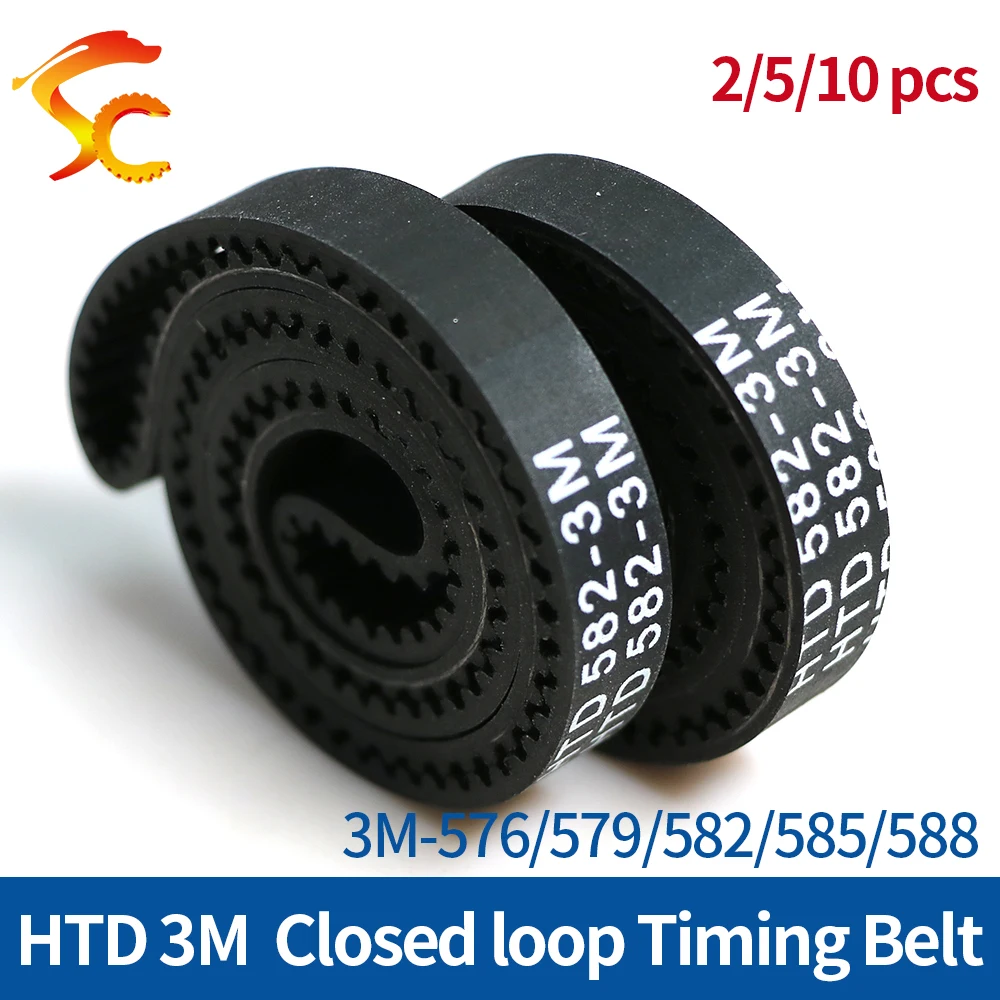 

High quality 3M closed loop Timing Belt Length 3M-576/579/582/585/588mm width 6/10/15mm Circular Arc tooth Synchronous belt