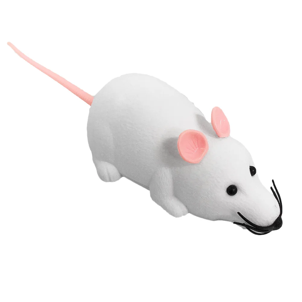 Wireless Plush Mouse Funny Pet Cat Remote Control Fake Simulation Electronic Mice Interactive Mechanical Motion Kitten Rat Toy