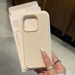 Soft Lichee Silicone Protective Phone Case - Durable Bumper Cover - Galaxy S23 Ultra (Antique White)