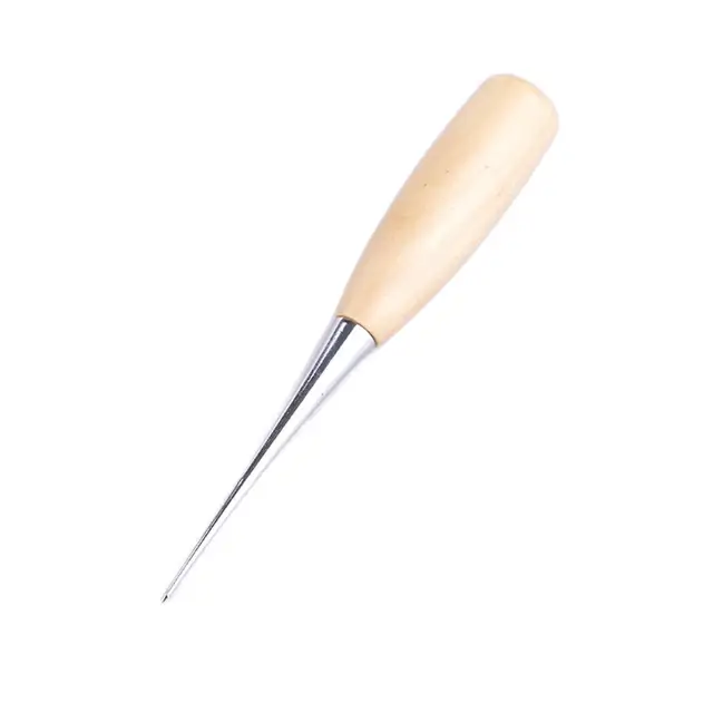 Wood Handle Awl Professional Hole Punch Leather Craft DIY Professional
