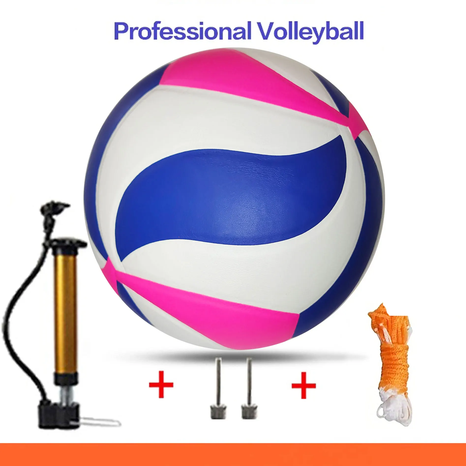 

Color is durable Volleyball ball,Training Competition Professional Game Volleyball, Optional Pump + Needle +Net Bag