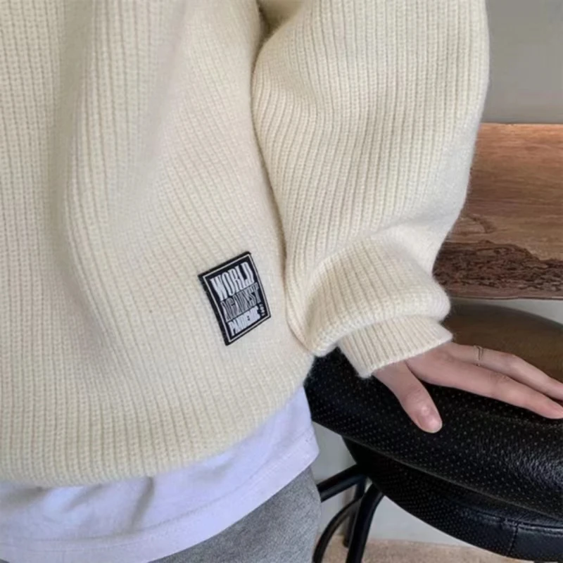 Sweter z kapturem męski sweter wiosenno-jesienny z dzianiny w stylu Casual swetry męskie swetry męskie modna odzież bluzki Streetwear