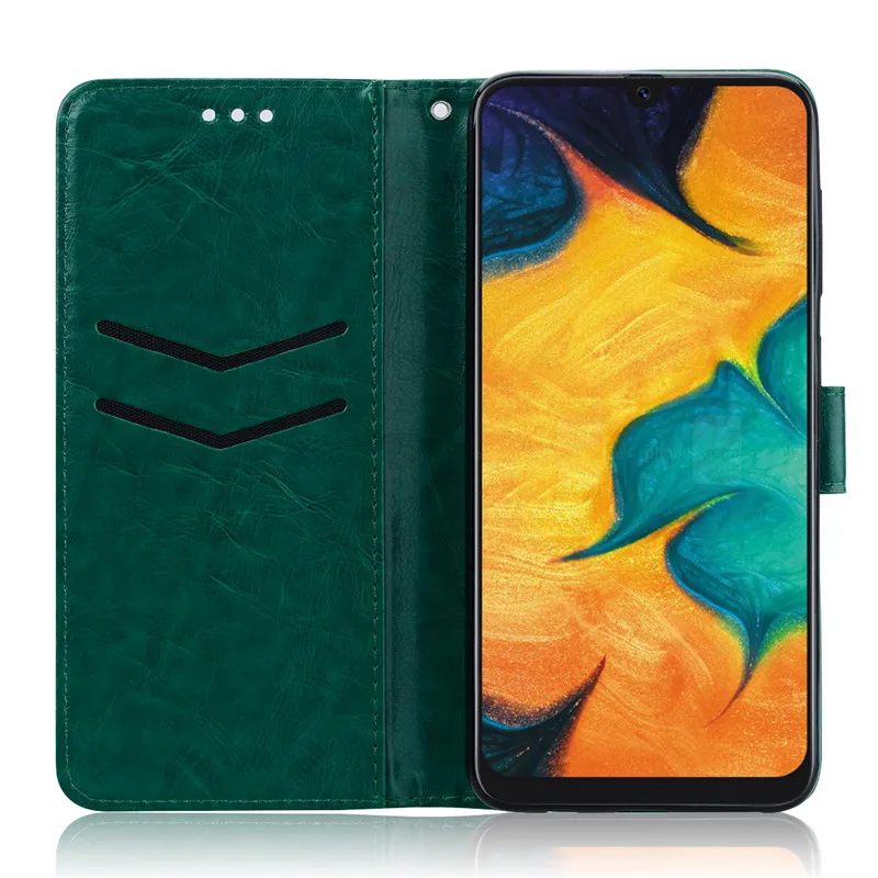Case For Samsung Galaxy A20 A 20 Case Luxury Business Magnetic Plain Wallet Flip Leather Case For Samsung A20S A20e Flip Cover 6
