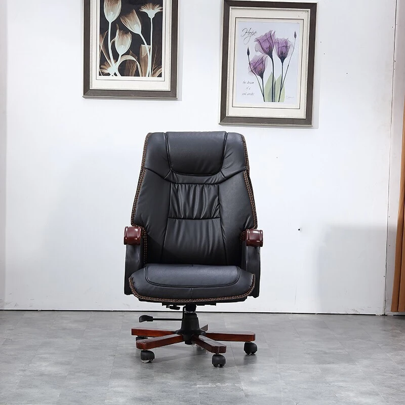 

Boss Office Chair Computer Leather Armrest Executive Support Floor Design Modern Leisure Chairs Back Cadeira Ergonomic Furniture