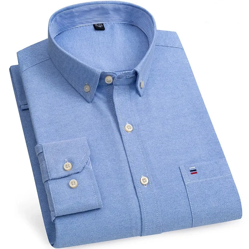 Tanie Nowa S-7XLCotton koszula typu Oxford dla mężczyzn z sklep