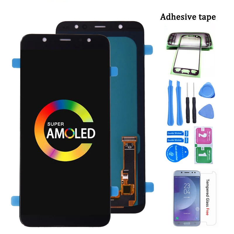 

ЖК-дисплей Super Amoled для Samsung Galaxy A6 Plus 2018 A605 A605fd, сенсорный экран с дигитайзером в сборе A6 + ЖК-дисплей