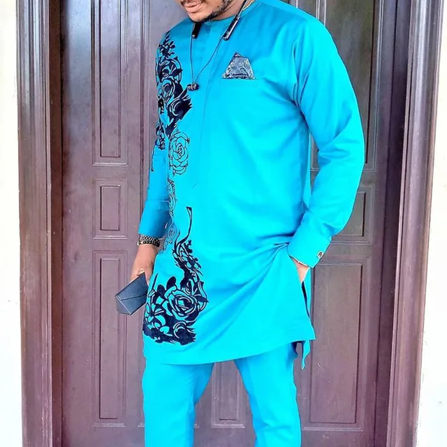 Kunle Long Sleeve Dashiki 2-piece Outfit - Image 5