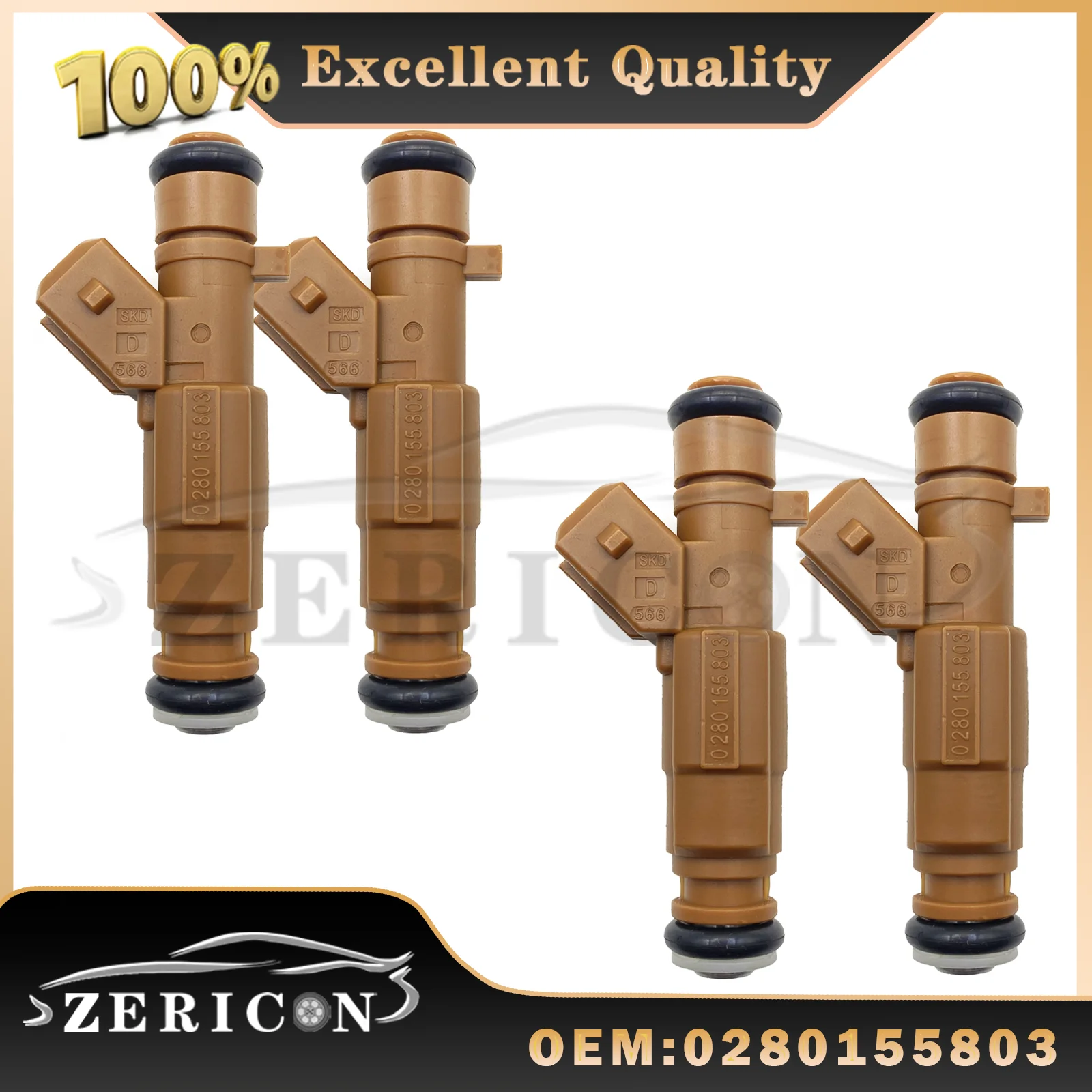 

4PCS Fuel Injector 0280155803 FOR PEUGEOT 306 406 605 806 CITROEN XM XANTIA XSARA FIAT LANCIA 2.0L 1984C4 96288914 9628891480