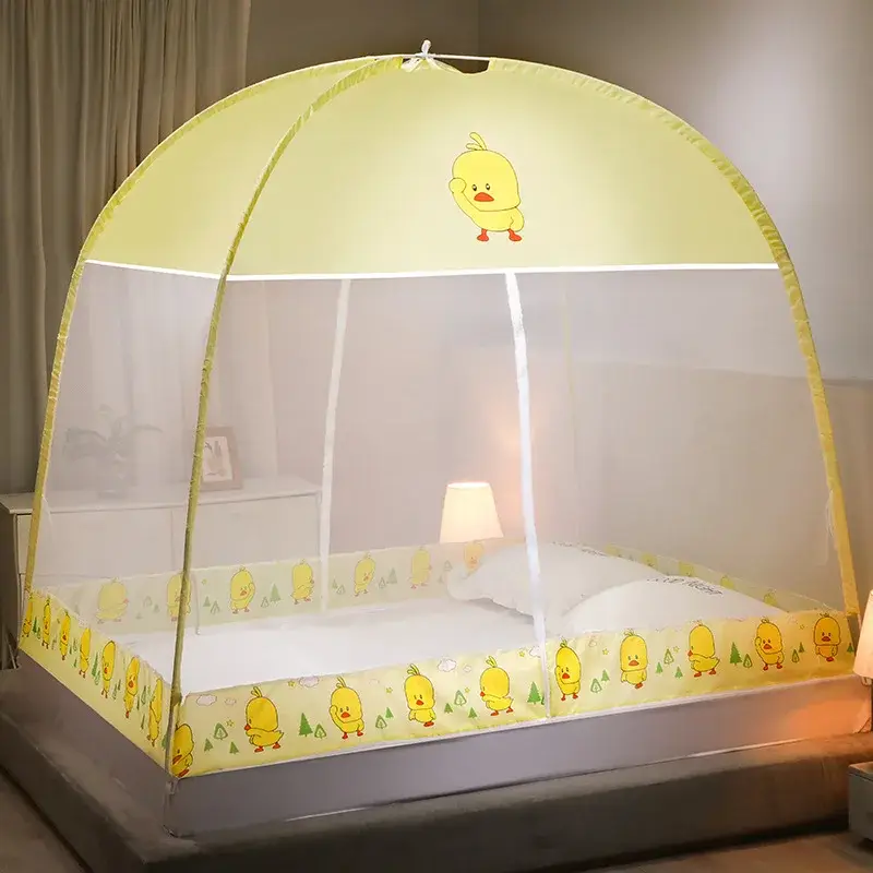1pc 360°Coverage Thickened/encrypted New Cartoon Double Door Mongolian Yurt Mosquito Net,  Foldable Mosquito Net No Installation - Image 14