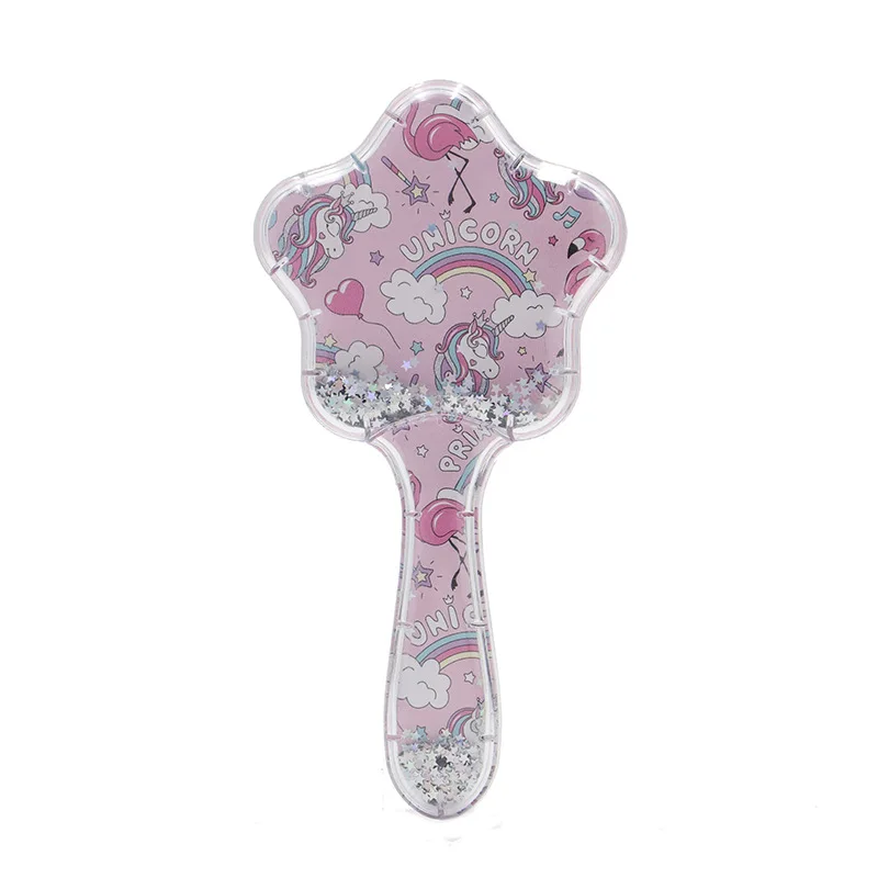 Unicorn Mermaid Star Sequins Comb Massage Children Comb Cute Girl Comb Carry Long Hair Anti-knot Comb Hair Brush 5