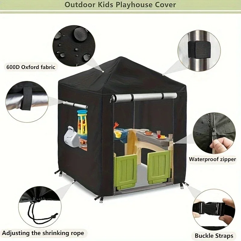 Children Outdoor Playroom Cover Children's Outdoor Playroom Dust Cover Sunscreen Waterproof Toy Cover 420D Oxford Cloth Sunshade Cloth Only Sold