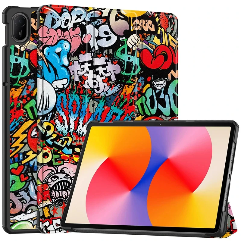 Premium Trifold Magnetic PU Leather Tablet Cover