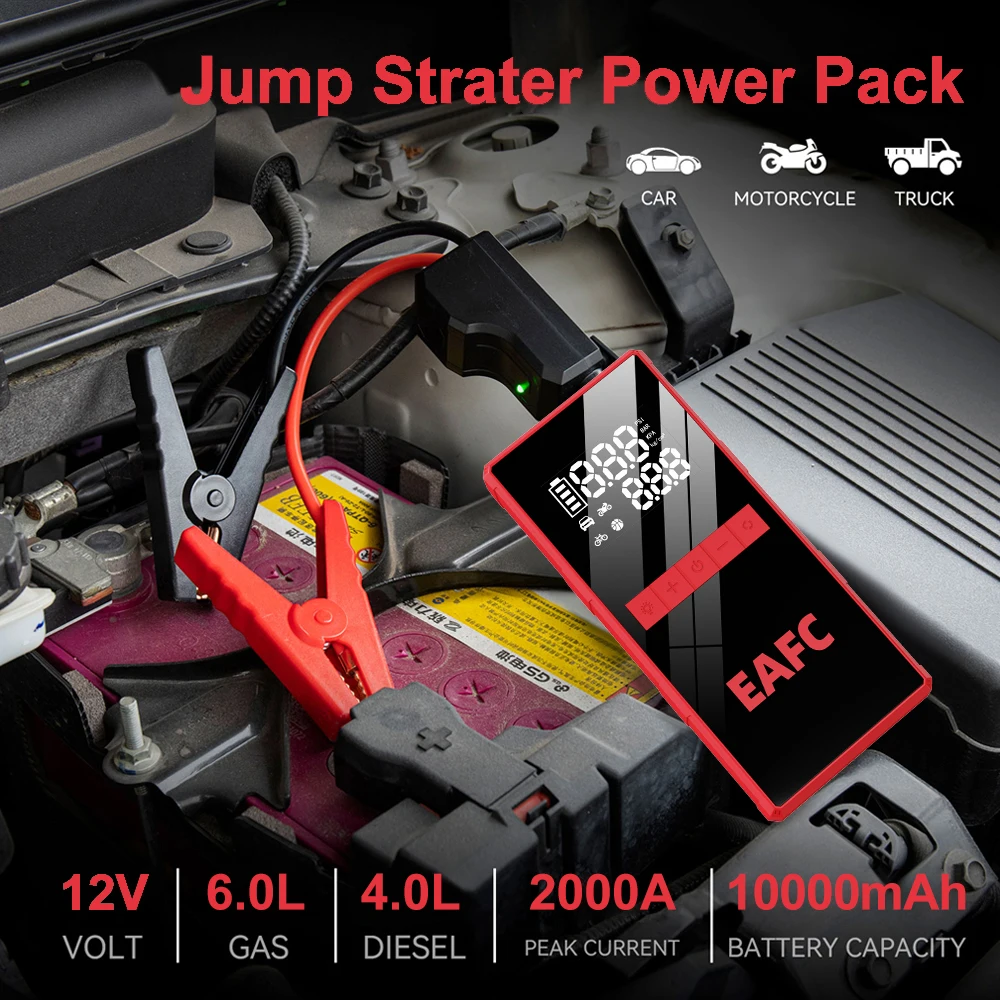 4 IN 1 Car Jump Starter Portable Power Bank Air Compressor 150PSI Tire Inflator Auto Portable Battery Starter Emergency Boosters car jump starter jump starter