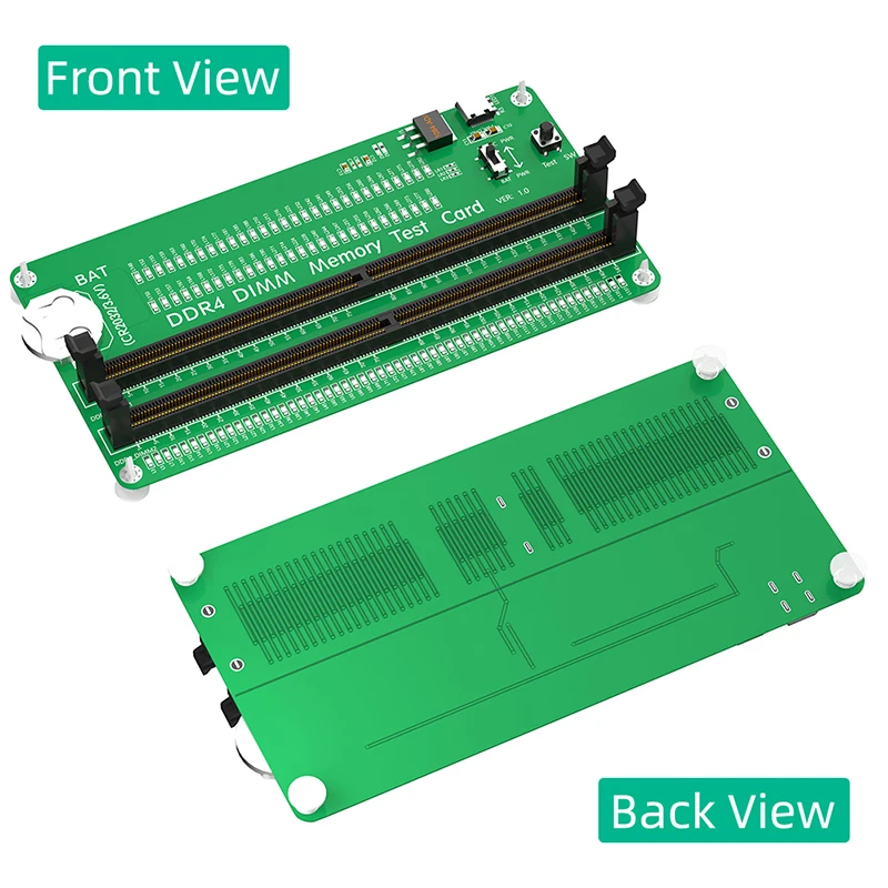 데스크탑 컴퓨터 마더보드 메모리 슬롯 2 개, DDR4 진단 수리 분석기 테스트, DDR4 DIMM 메모리 테스트 카드, LED 테스터 카드 포함