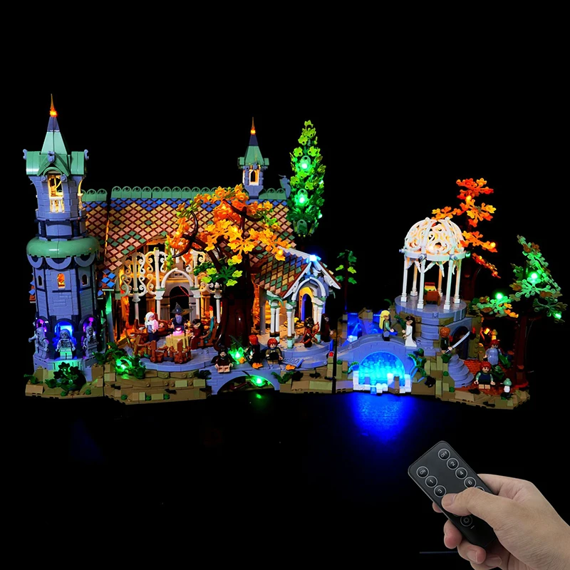 Kit Luci Led Rc Per Lego 10316 The Lord Of The Rings Rivendell Building Blocks Giocattolo In Mattoni (Solo Luce A Led, Senza Modello Di Blocchi)