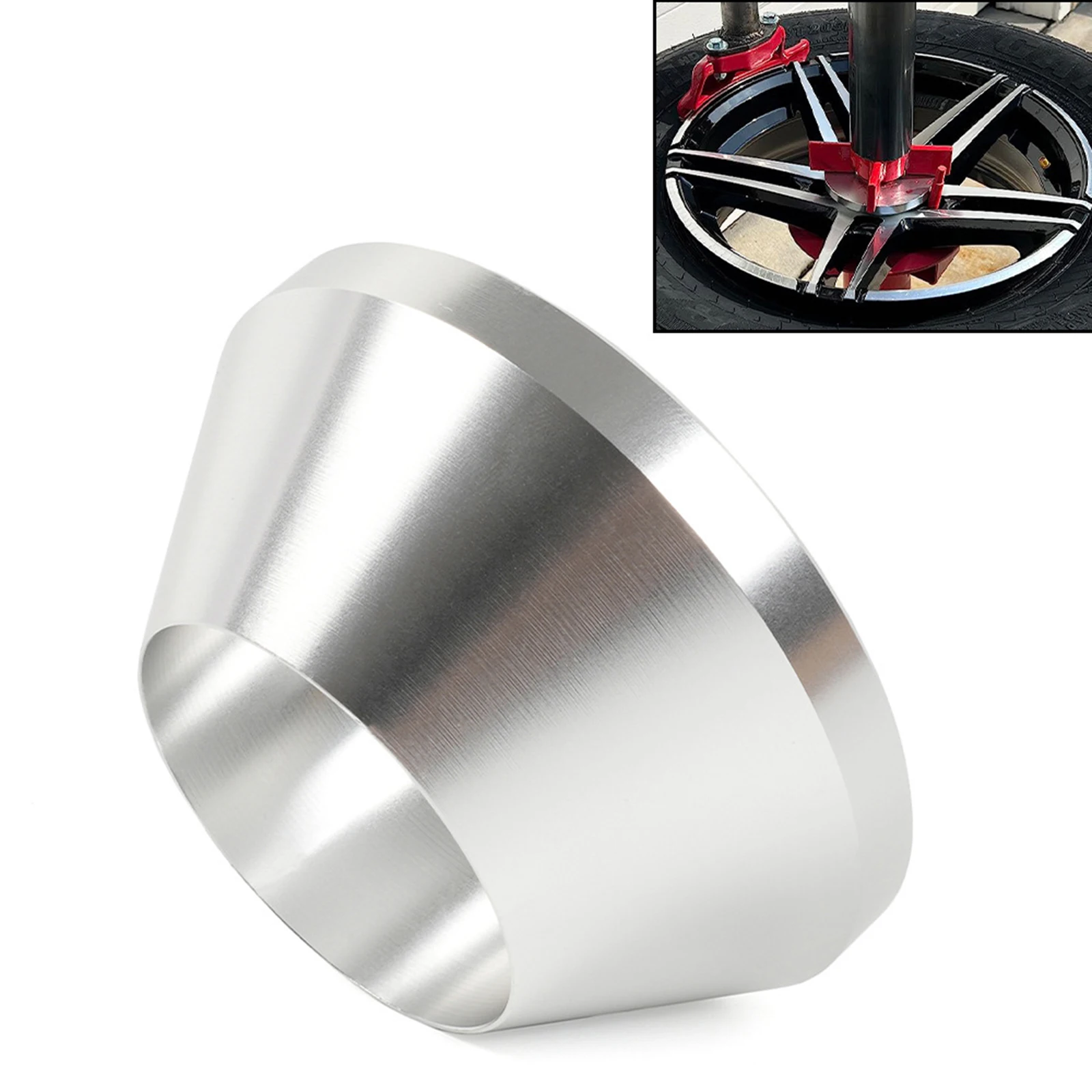 

1.69 Inch/43mm Aluminum Centering Cone Manual Tire Changer Wheel Balancer Hold Down Cone for Car Truck Fit Up to Hub Opening