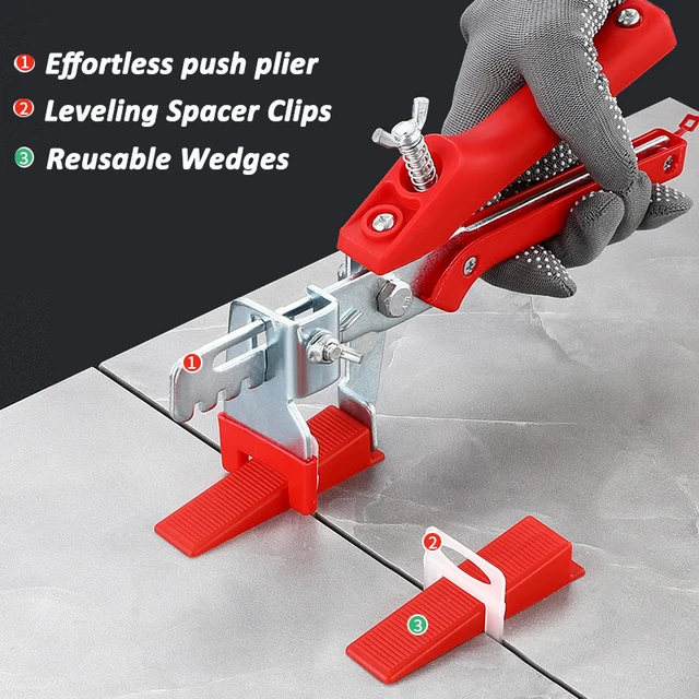 201pcs Système De Nivellement des Carreaux 1mm/1.5mm/2mm/2.5mm/3mm 100pcs  Clips + 100pcs Cales + 1 pièce Pince Entretoises En Plastique Outils de  Carrelage - AliExpress