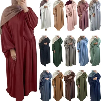 16 Colors Ramadan Muslim Dress Abayas for Women Abaya Dubai Turkey Islam Clothing Kaftan Robe Turkey Longue Femme