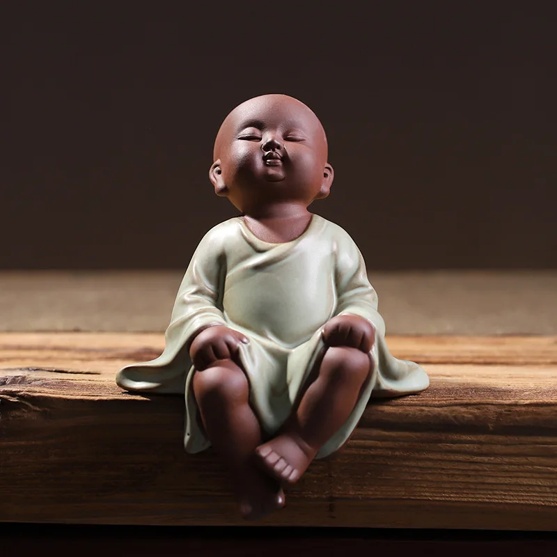 Creative Zen Little Monk Decoration, Cute Kungfu, Office Tea Art, Tea Table Decoration