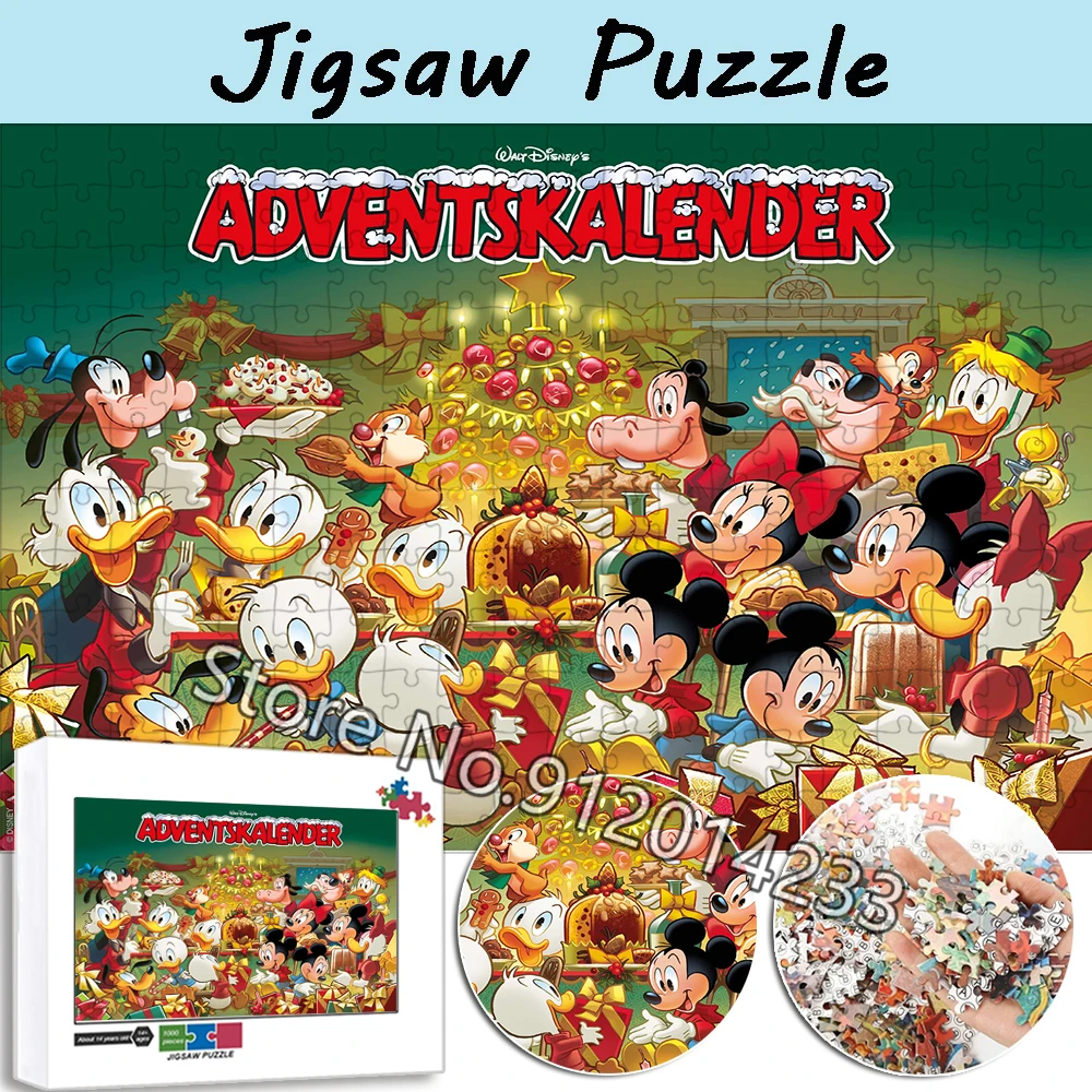 

Disney Mickey Mouse Donald Duck Puzzle Cartoon Handmade Gifts 300/500/1000 Jigsaw Puzzles Intellectual Toys for Kids Collections