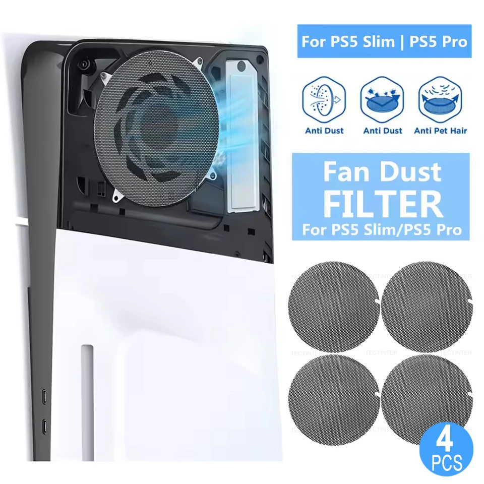 Dust Filter Dustproof Mesh Case PS5/Slim/Pro Console Easy Cleaning Protection Cover PlayStation 5 Game Accessories