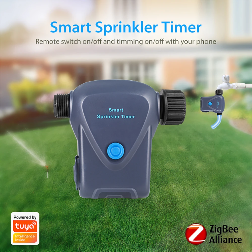 Tuya Zigbee Smart Sprinkler Timer Garden Watering  Ip66 Waterproof Automatic Drip Irrigation Control Work With Alexa Google Home, Alina Gadgets