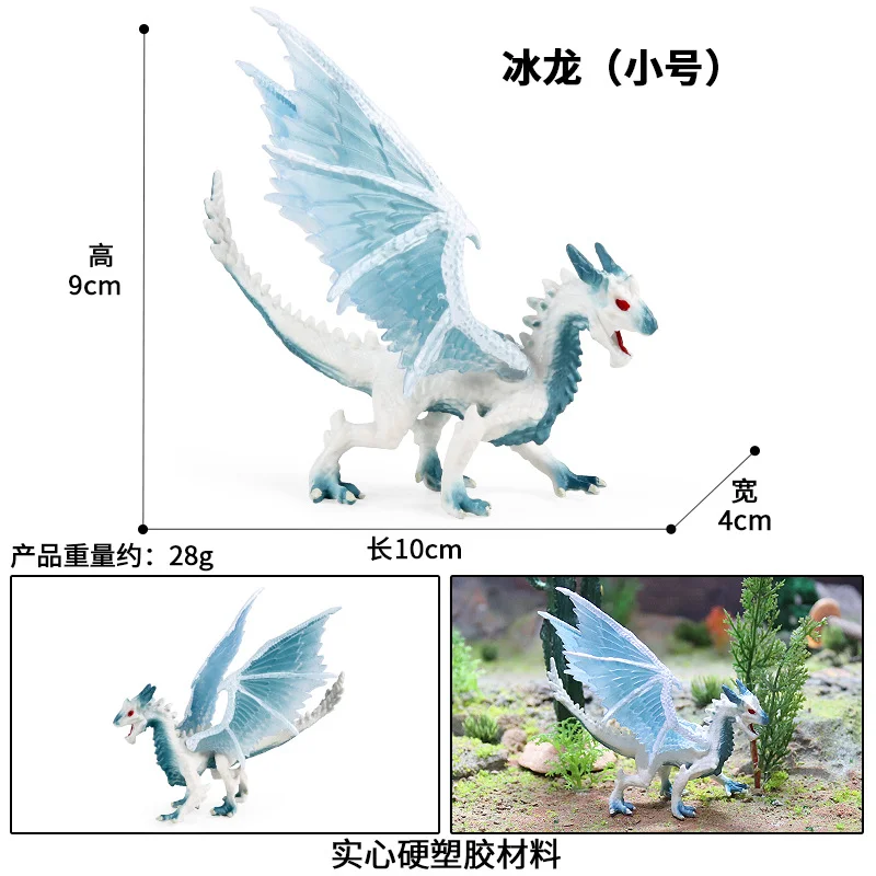 Oenux Mythical Creatures Ice & Sea Dragon Action Figures - Realistic Collectible Toys