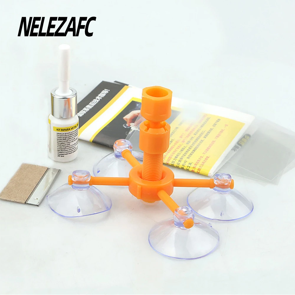 

DIY Car Windshield Repair Kit Quick Fix Car Cracked Glass Windscreen Repair Tools Resin Sealer Auto Window Screen Polishing Set