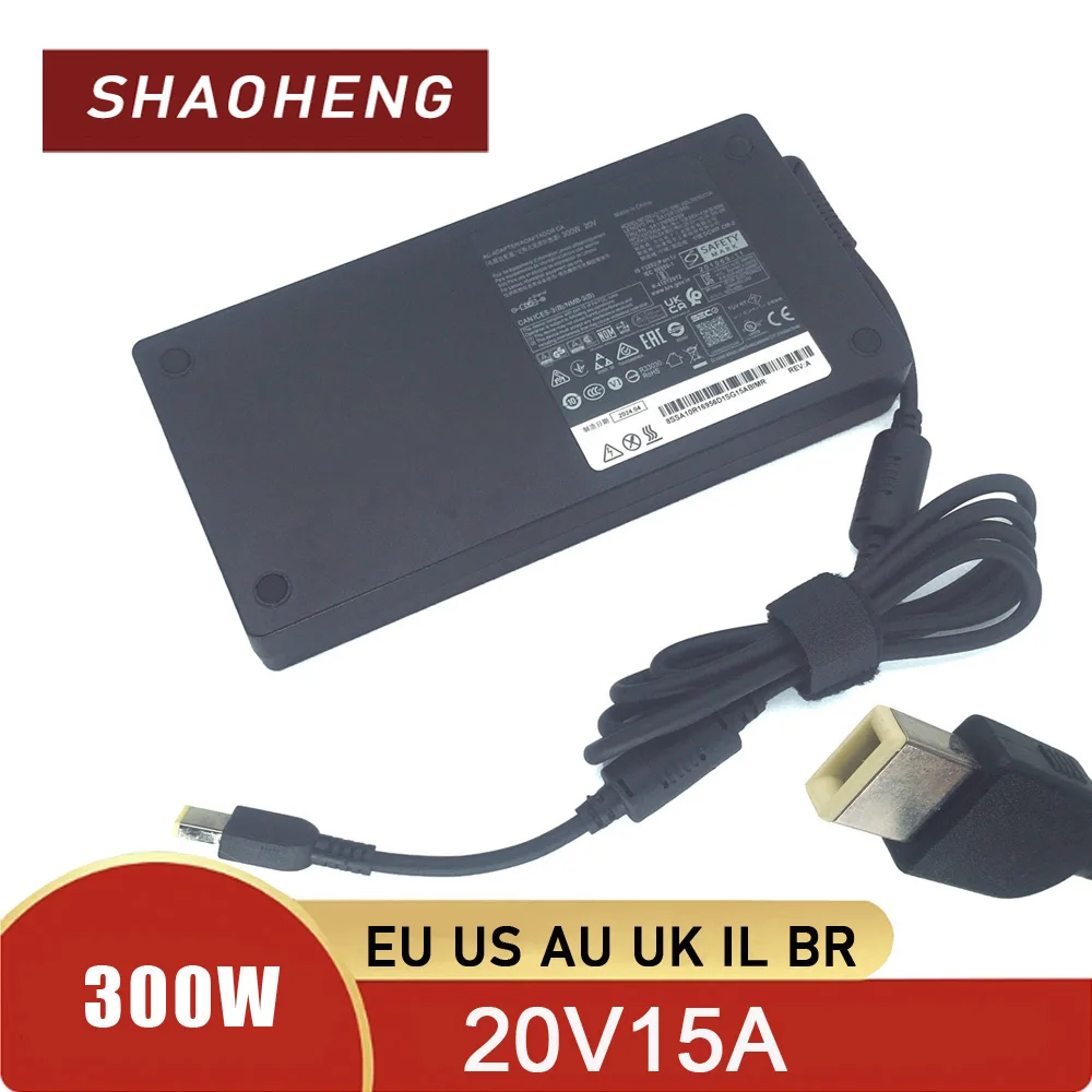 레노버 리전 5 프로 7i 5i 15 16 17 20V 15A Adl300sdc3a 노트북 어댑터 전원 공급 코드용 300W 충전기