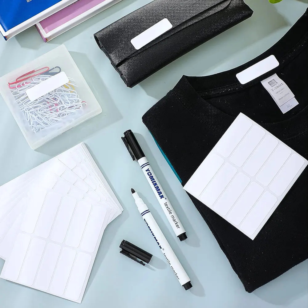 8/10/50 Pcs No Iron Labels Writable Fabric Clothing Name Stick Washable Label For Kids Adults School Camp Home Daycare Nursing